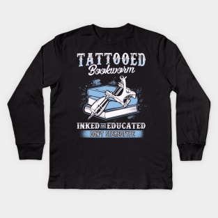 Tattooed Bookworm Kids Long Sleeve T-Shirt